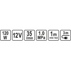 Automobilinis kompresorius | 12V / 120W STHOR (82107) Automobilinis kompresorius | 12V / 120W STHOR (82107)
