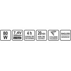 Automobilinis dulkių siurblys | akumuliatorinis | 80W (82954)