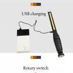 COB-LED darbo lempa | itin plokščio tipo | daug padėčių | magnetinė | USB (CSW581)