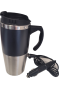 Automobilinis šildomas puodukas aliuminis 200 ml 12V (juodas)
