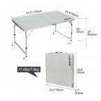 Sulankstomas stalas aliuminis | reguliuojamas aukštis (LC01)