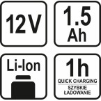 Akumuliatorius LI- ION 12V 1,5AH (78130) Akumuliatorius LI- ION 12V 1,5AH (78130)