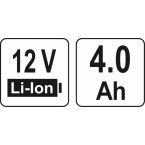 Akumuliatorius | LI- ION / 12 V 4,0 AH (YT-82910)