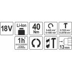 Akumuliatorinis smūginis gręžtuvas / suktukas 13 mm | 18V | be akumuliatoriaus (YT-82787) Akumuliatorinis smūginis gręžtuvas / suktukas 13 mm | 18V | be akumuliatoriaus (YT-82787)
