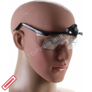 Apsauginiai akiniai su LED apšvietimu | pilki (3631)