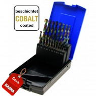 Grąžtų metalui rinkinys Cobalt, 19 dalių, HSS, 1-10 mm, "Bgs-technic"