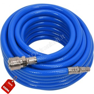Oro žarna su antgaliais 8mm x 10m, PVC (YT-24220) Oro žarna su antgaliais 8mm x 10m, PVC (YT-24220)
