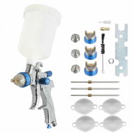 Dažymo pistoletas su aksesuarais | HVLP | 600 cm³ | Ø 1.4 mm / Ø 1.7 mm / Ø 2.0 mm (SG600S) Dažymo pistoletas su aksesuarais | HVLP | 600 cm³ | Ø 1.4 mm / Ø 1.7 mm / Ø 2.0 mm (SG600S)