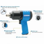 Pneumatinis smūginis veržliasukis 1/2, 1152 Nm STIW1640