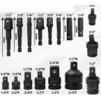 Smūginių adapterių ir šarnyrų / kardanų rinkinys | Cr-Mo | 17 vnt. (H640617) Smūginių adapterių ir šarnyrų / kardanų rinkinys | Cr-Mo | 17 vnt. (H640617)
