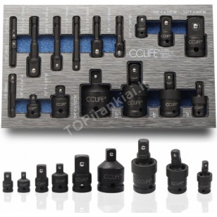 Smūginių adapterių ir šarnyrų / kardanų rinkinys | Cr-Mo | 17 vnt. (H640617) Smūginių adapterių ir šarnyrų / kardanų rinkinys | Cr-Mo | 17 vnt. (H640617)