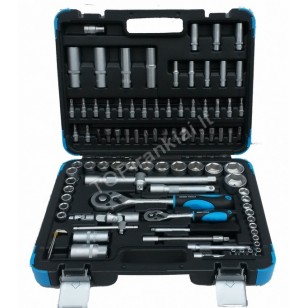 Galvučių ir raktų rinkinys 94 vnt, 1/4 + 1/2 (ES80094) Galvučių ir raktų rinkinys 94 vnt, 1/4 + 1/2 (ES80094)