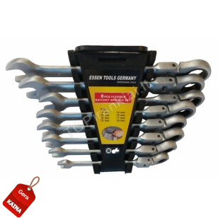 Terkšlinių raktų rinkinys vartoma galvute CR-V, 8-19 mm. 8 vnt. (SK5001) Terkšlinių raktų rinkinys vartoma galvute CR-V, 8-19 mm. 8 vnt. (SK5001)