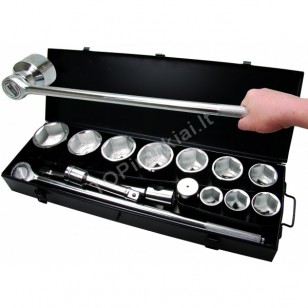 Galvučių ir raktų rinkinys 15vnt., 1, 36 - 80 mm Kraftmann (15111)