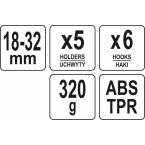 Sieninė kabykla sodo ir buities įrankiams (YT-87650) Sieninė kabykla sodo ir buities įrankiams (YT-87650)