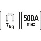Magnetinis įžeminimas / masės gnybtas | 7 kg | 500A