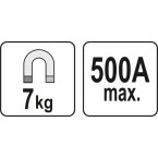 Magnetinis įžeminimas / masės gnybtas | 7 kg | 500A Magnetinis įžeminimas / masės gnybtas | 7 kg | 500A